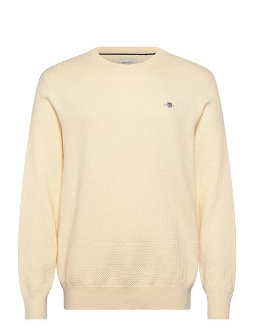 Textured Cotton C-Neck GANT Yellow
