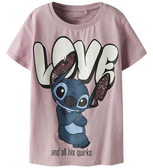 Name It T-shirt - Stitch - NkfOdina - Keepsake Lilac