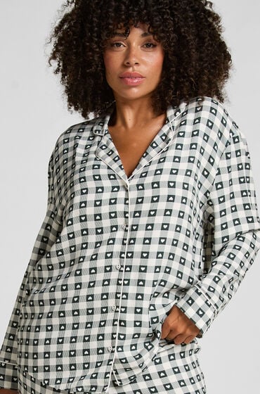 Hunkemöller Pyjamas i twill grøn