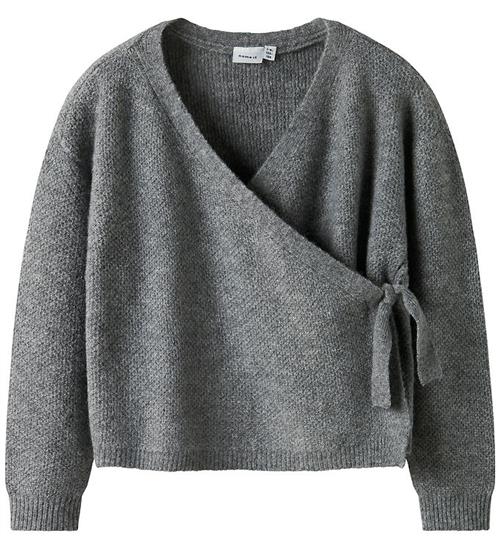 Name it Bluse - NkfSanie - Strik - Grey Melange