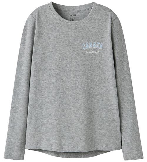 Name it Bluse - NkfVix - Grey Melange/Canada