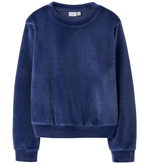 Name It Bluse - Fløjlsvelour - NkfVeloa - Beacon Blue