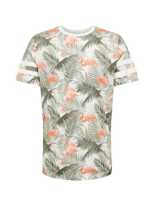 JACK & JONES Bluser & t-shirts 'JORDIZ'  grøn / orange / offwhite