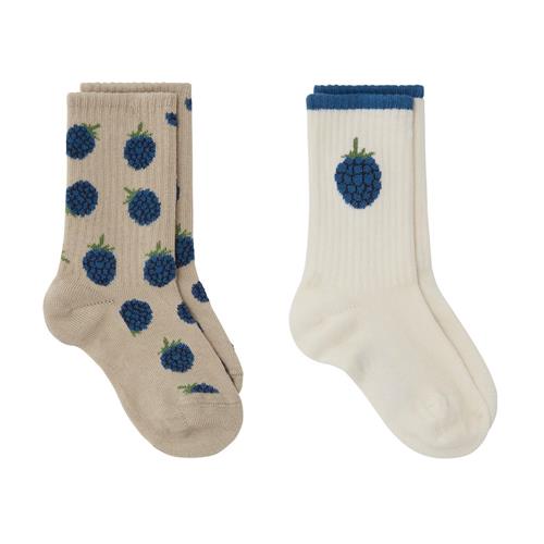 Kuling 2-pak GOTS Korfu Strømper Blackberry 28-31 EU  Creme  28-31 EU  unisex