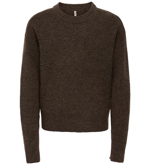 Kids Only Bluse - Strik - KogCamilla - Black Coffee/ Melange