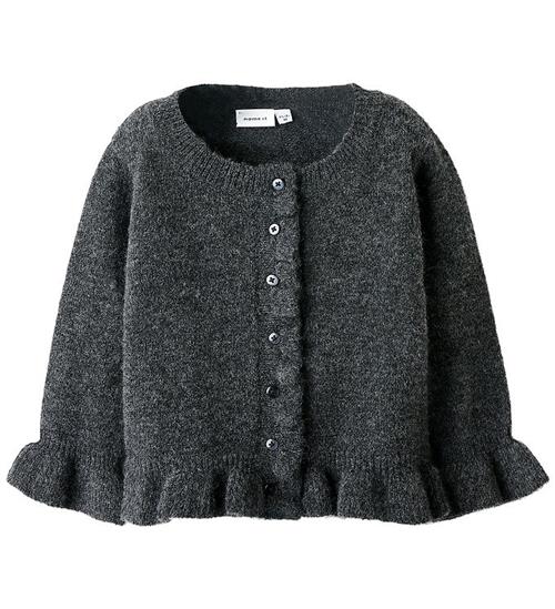 Name It Cardigan - Strik - NmfSupia - Dark Grey Melange