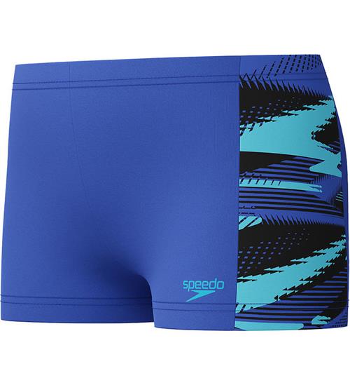 Speedo Badebukser - HyperBoom Panel - Blå m. Print