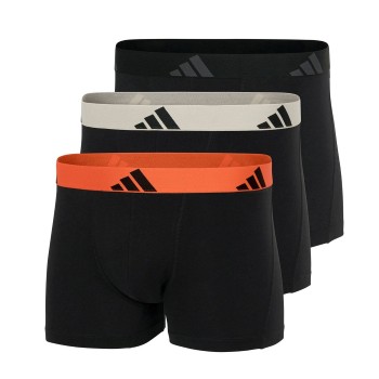 adidas 3P Active Flex Cotton Trunk Orange/Sort bomuld Large Herre