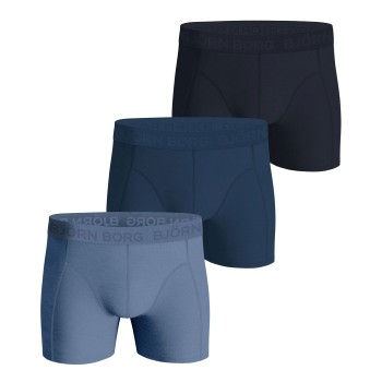 Björn Borg 3P Cotton Stretch Boxer 1721 Marine/Blå bomuld Medium Herre