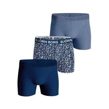 Björn Borg 3P Cotton Stretch Boxer 1721 Blå bomuld Medium Herre