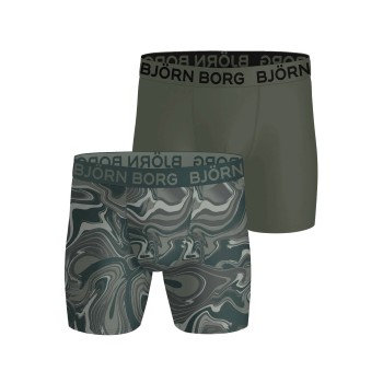 Björn Borg 2P Sports Microfiber Stretch Boxers Militærgrøn  polyester Large Herre