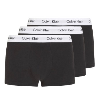 Calvin Klein 3P Cotton Stretch Low Rise Trunks Sort bomuld Medium Herre
