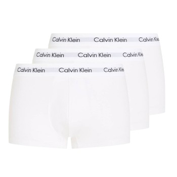 Calvin Klein 3P Cotton Stretch Low Rise Trunks Hvid bomuld Medium Herre