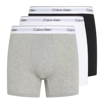 Calvin Klein 3P Modern Cotton Stretch Boxer Brief Grå/Sort bomuld Large Herre