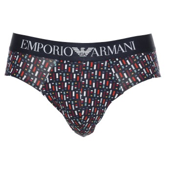 Emporio Armani Armani Cotton Stretch Print Briefs 2P Ulig Farve bomuld Medium Herre