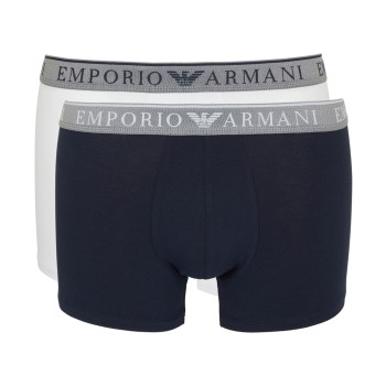 Emporio Armani Armani Endurance Logo Boxer Brief 2P Hvid/Blå bomuld Large Herre