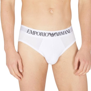 Emporio Armani Armani Logo Brief Hvid bomuld Medium Herre