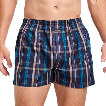Jockey Woven Poplin Boxer Shorts Blå Mønster bomuld X-Large Herre
