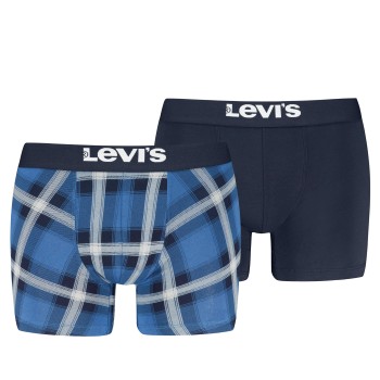 Levis 2P Argyle Check Boxer Blå bomuld Medium Herre