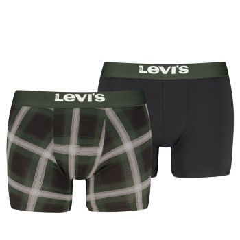 Levis 2P Argyle Check Boxer Grøn bomuld Medium Herre