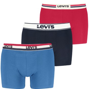 Levis 3P Gift Icon Combi Boxer Blå/Rød bomuld Medium Herre