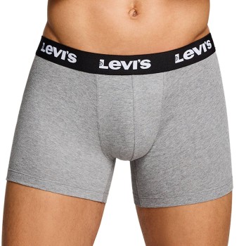 Levis 2P Repeat Logo Boxer Brief Grå bomuld Small Herre