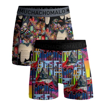 Muchachomalo 2P Red Riding Hood Hansel Boxer Flerfarvet bomuld Medium Herre