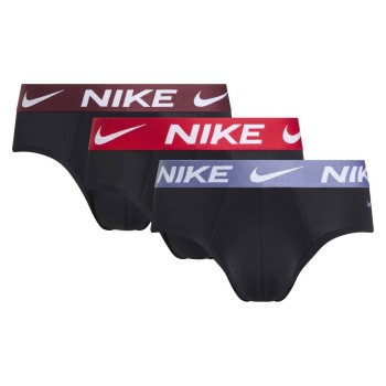Nike 6P Dri-Fit Essential Micro Hip Brief Rød/Blå bomuld 2XL Herre