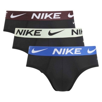 Nike 3P Dri-Fit Essential Micro Hip Brief Sort/brun bomuld X-Small Herre