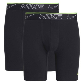 Nike 2P Elite Cotton Stretch Long Boxer Briefs Sort Large Herre