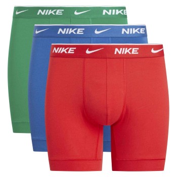 Nike 3P Everyday Essentials Cotton Stretch Boxer Rød/Grøn bomuld X-Large Herre