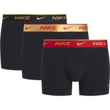 Nike 3P Everyday Essentials Cotton Stretch Trunk Rød/Sort bomuld Small Herre