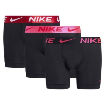 Nike 6P Everyday Essentials Micro Boxer Brief Sort/Rosa polyester 2XL Herre