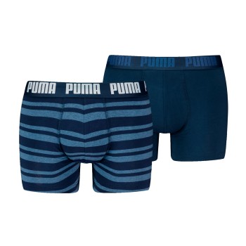 Puma 2P Heritage Stripe Boxer Jeansblå bomuld Medium Herre