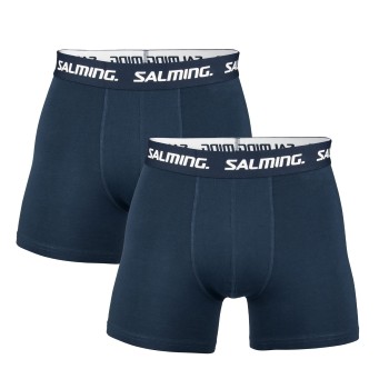Salming 2P Cotton Boxer Marineblå bomuld X-Large Herre