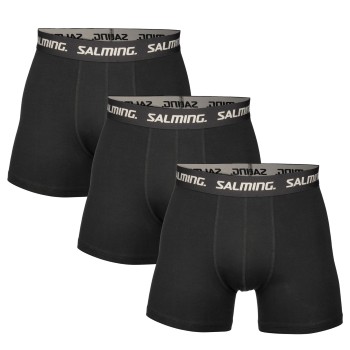 Salming 3P Cotton Boxers With Logo Sort bomuld Medium Herre