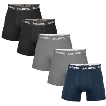 Salming 5P Soft Cotton Boxers With Logo Flerfarvet bomuld X-Large Herre