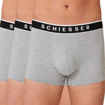 Schiesser 3P 95-5 Organic Cotton Rio Boxer Grå bomuld X-Large Herre