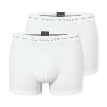 Schiesser 2P Cotton Flex Trunks Hvid bomuld 3XL Herre