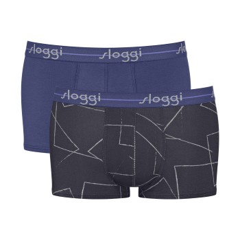 Sloggi 2P For Men Start Hip Sort/Blå bomuld XX-Large Herre