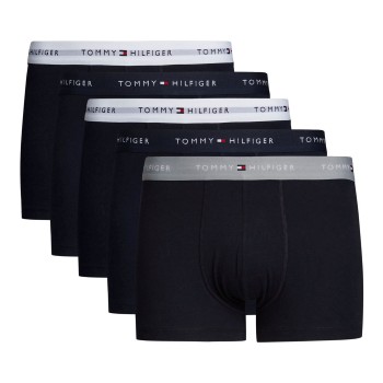 Tommy Hilfiger 5P Signature Cotton Essential Trunk Hvid/Marine bomuld Large Herre