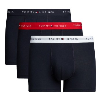 Tommy Hilfiger 3P WB Trunks Sort/Rød bomuld Medium Herre