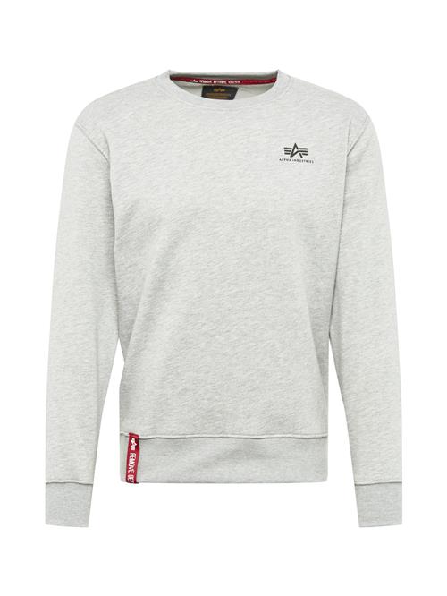 ALPHA INDUSTRIES Sweatshirt  grå-meleret / rød / sort