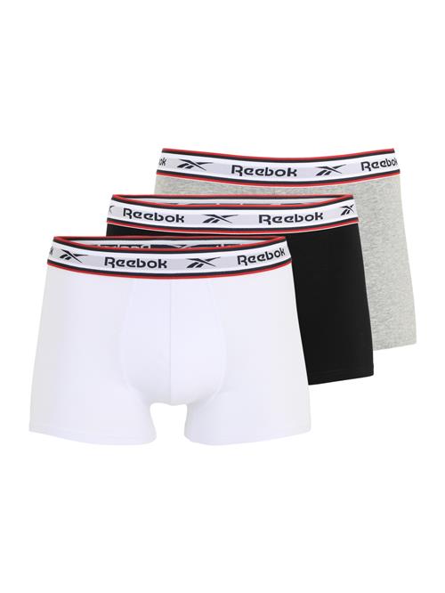 Reebok Boksershorts 'Barlow'  grå-meleret / rød / sort / hvid