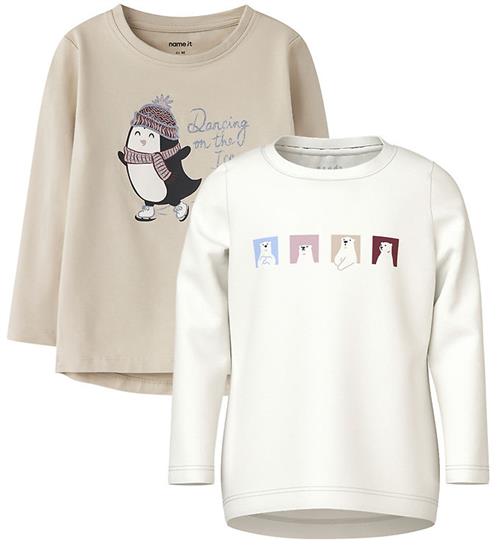 Name It Bluse - 2-Pak - NmfVix - Cloud Dancer/Cement Penguin