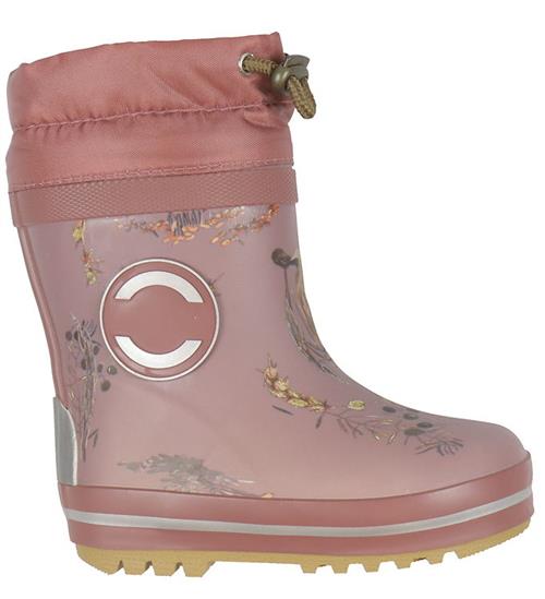 Mikk-Line Gummistøvler m. For - Rose Brown m. Blomster