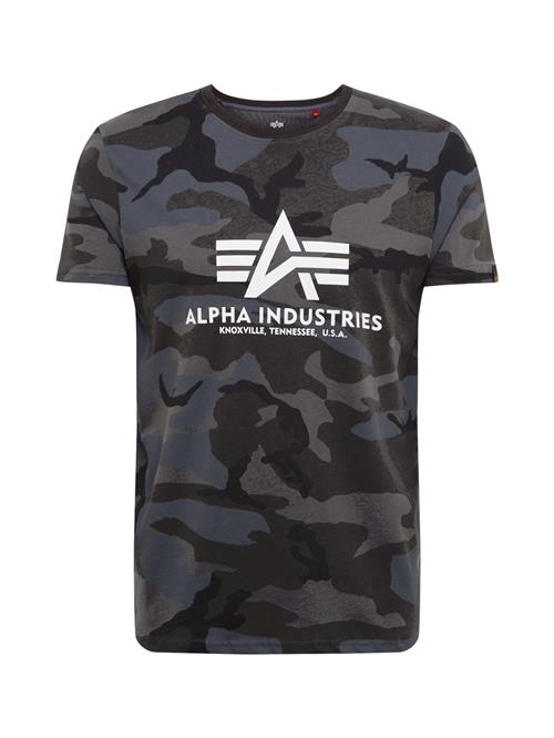 ALPHA INDUSTRIES Bluser & t-shirts  mørkegrå / sort / hvid