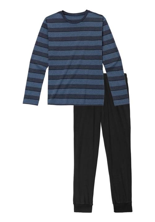 H.I.S Pyjamas lang  lyseblå / grå / sort