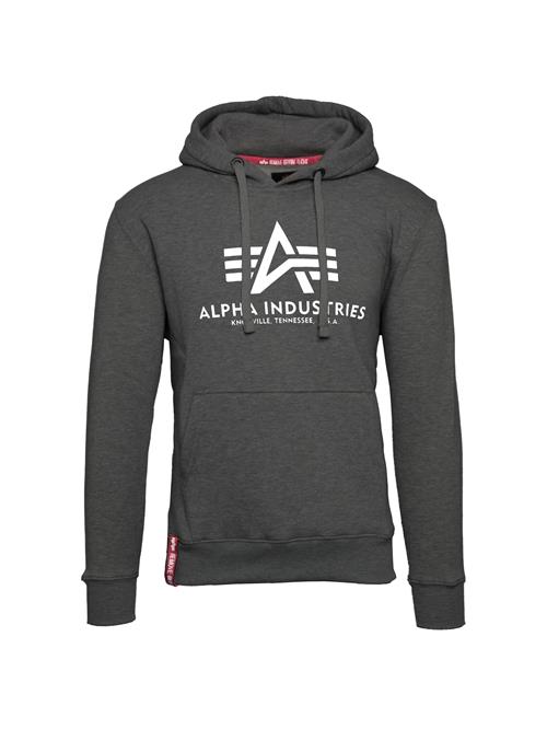 ALPHA INDUSTRIES Sweatshirt  mørkegrå / hvid