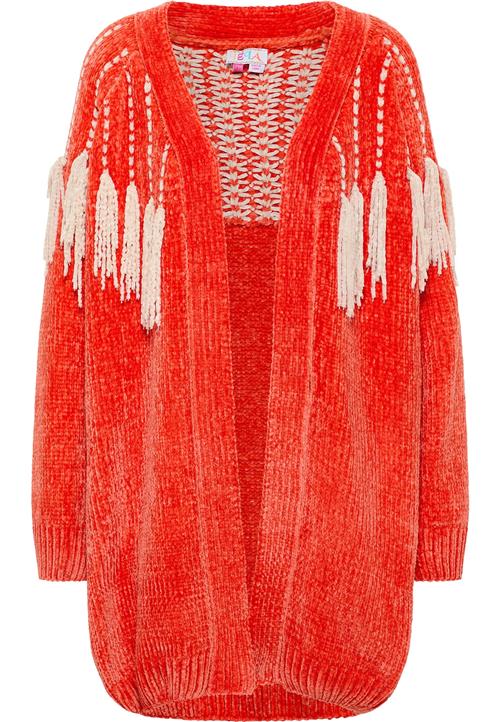 IZIA Cardigan  orange / hvid